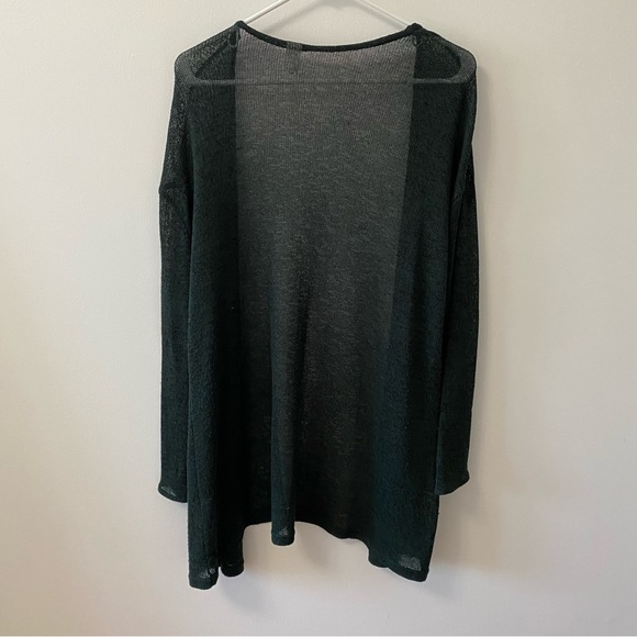 H&M Loose-knit Cardigan Dark Green - Picture 4 of 7